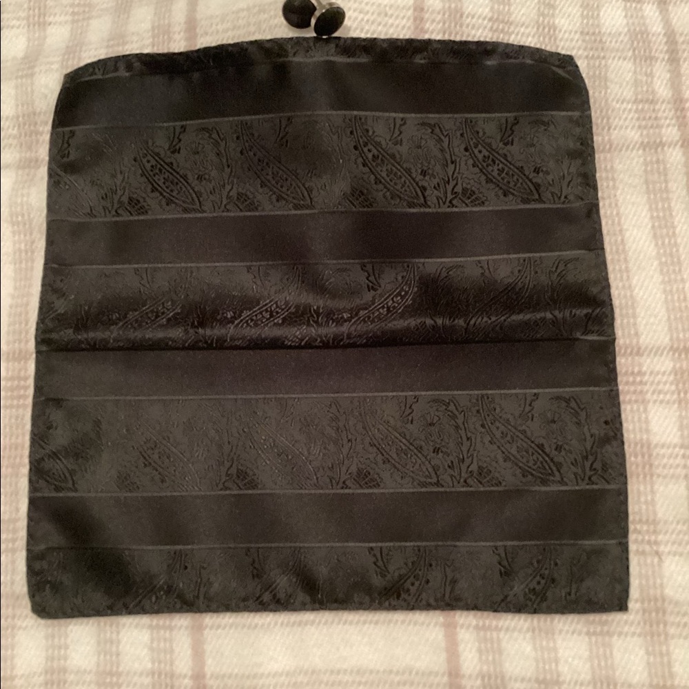 Set of 3 Pocket Square with Cuff Links